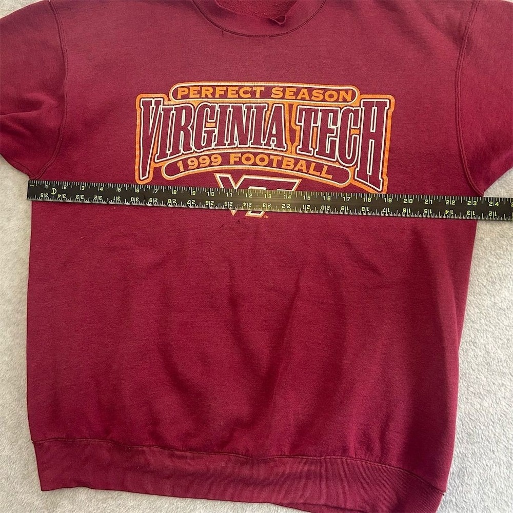 Vintage Virginia Tech‎ Sweater Mens XL Maroon Hokies 1999 Perfect Season 90s - Picture 10 of 11